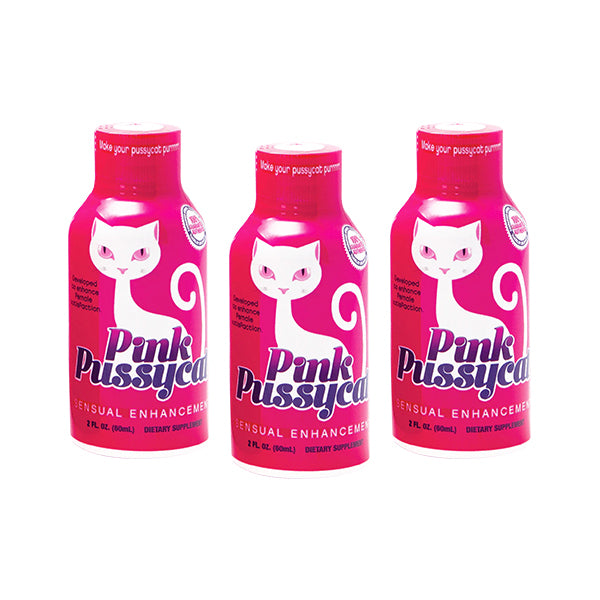 3 Pink Pussycat Liquid Shot For Her (2 oz. Each)