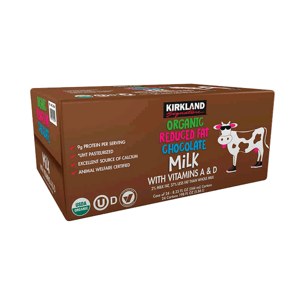 Kirkland Signature Organic Reduced Fat Chocolate Milk (24 PK - 8.25 FL OZ)