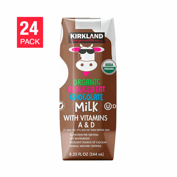 Kirkland Signature Organic Reduced Fat Chocolate Milk (24 PK - 8.25 FL OZ)