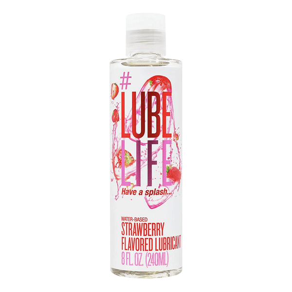 LubeLife Water Based Lubricant for Men and Women - Strawberry (8 Fl Oz)