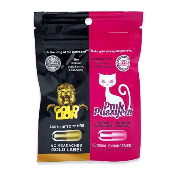 Pink & Gold Lion Double Pill (2 Capsules Each)