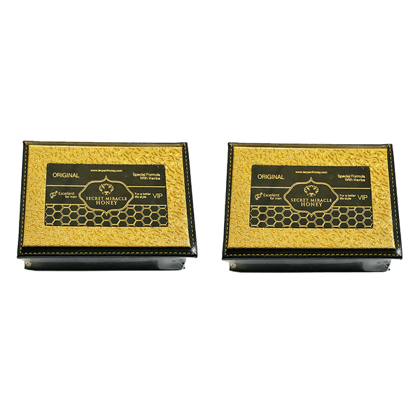 2 Packs of Miracle Secret Royal Honey - Gold Pack (12 Sachets - 15 G Each)