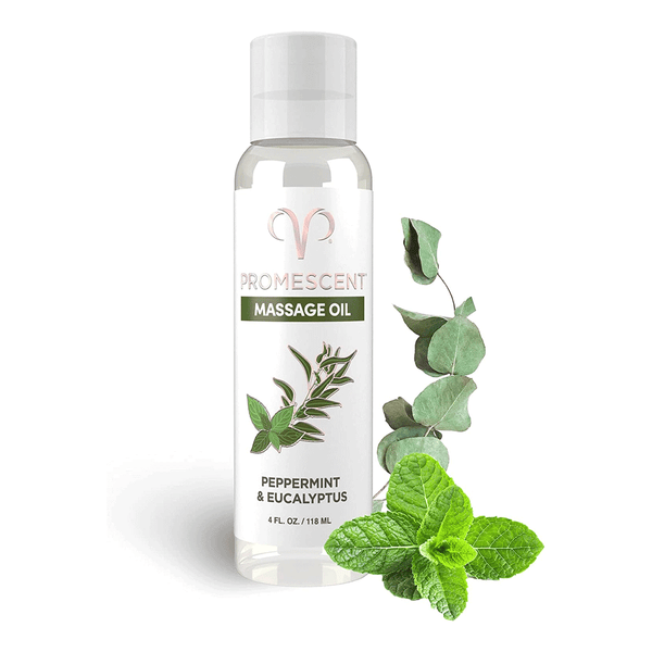 Promescent Massage Oil - Peppermint and Eucalyptus Scent (4 Fl OZ)